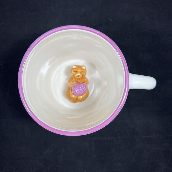 Vintage 1998 Home ETC Cat Mug Surprise Cat Inside - Picture 5 of 10